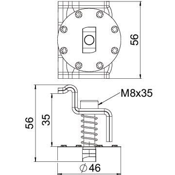 Endklemme mit Feder KLE F 35 A2