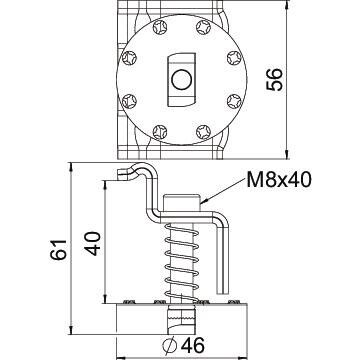 Endklemme mit Feder KLE F 40 A2