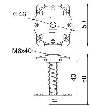 Zwischenklemme mit Feder KLZ F 40 A2