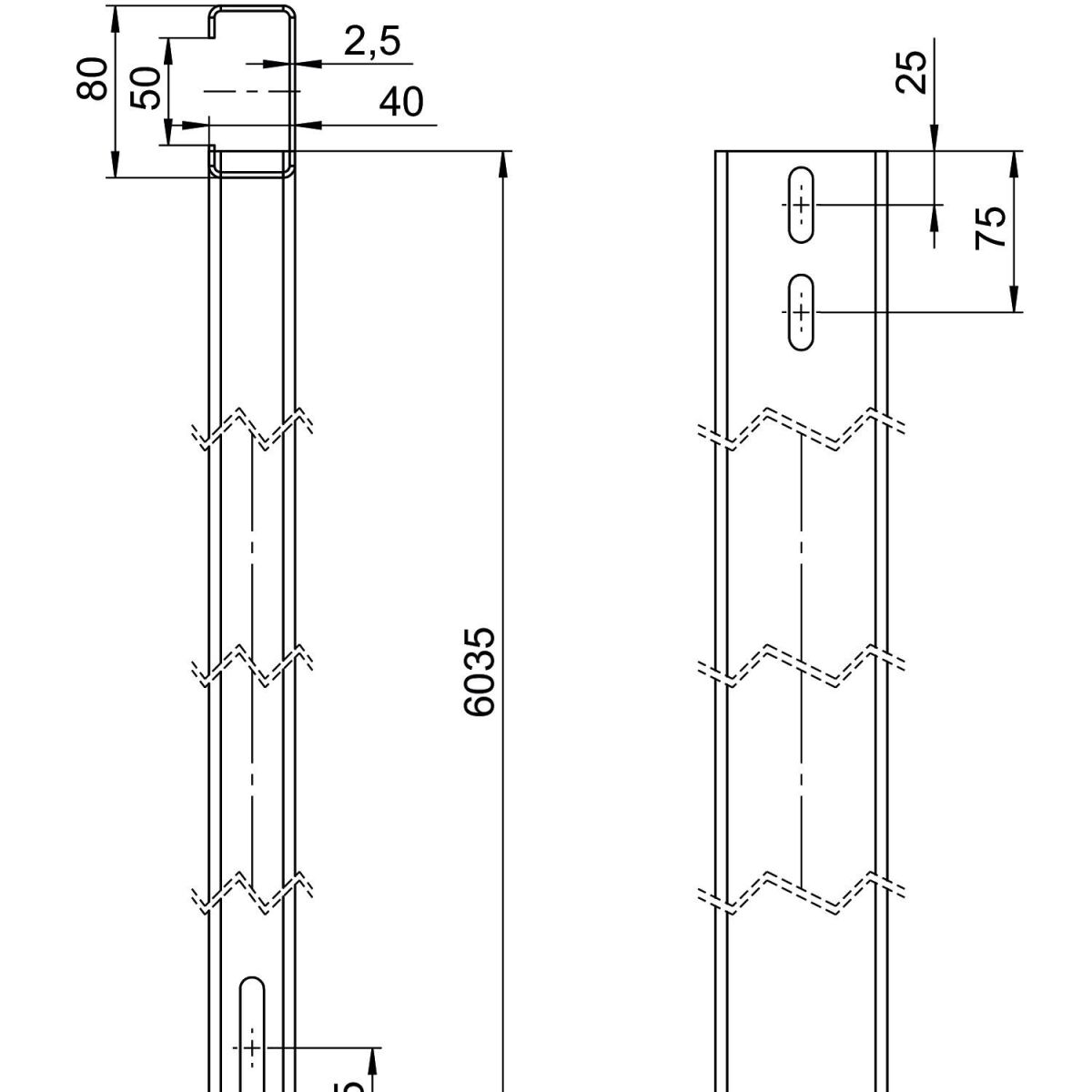 Trägerprofil TP 1310 FT