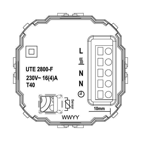 UP-Fussbodenregler 10-40C 547816154802