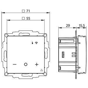 UP-Thermostat UTE 3500RAL9010-G-55