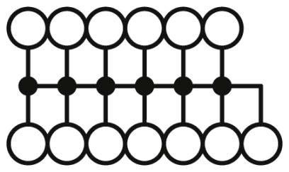 Verteilerblock PTFIX 6/12X2,5 WH