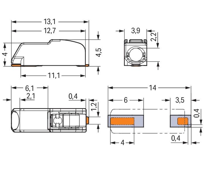 SMD-Leiterplattenklemme 2060-451/998-604