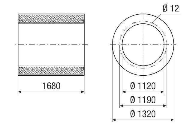 Rohrschalldämpfer RSI 112/1500