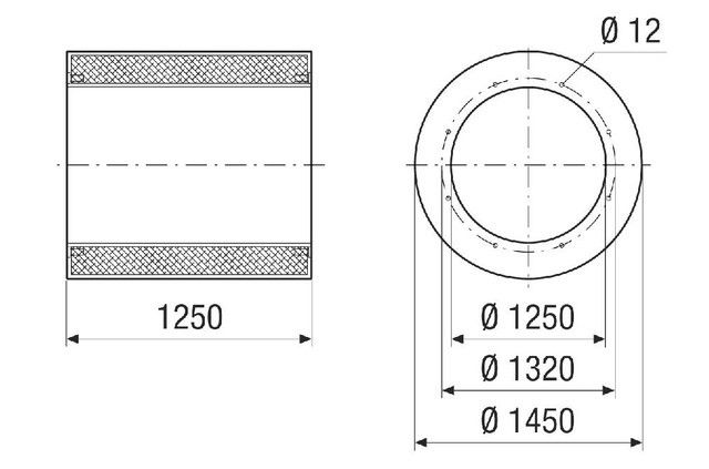 Rohrschalldämpfer RSI 125/1000