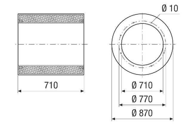 Rohrschalldämpfer RSI 71/1000