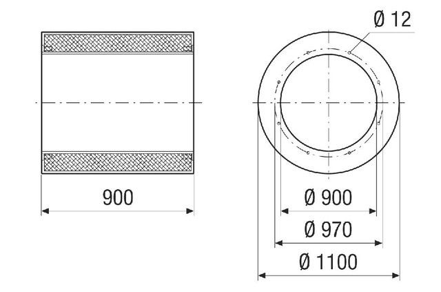 Rohrschalldämpfer RSI 90/1000