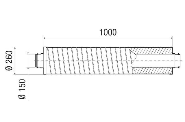 Rohrschalldämpfer RSR 15/50-1