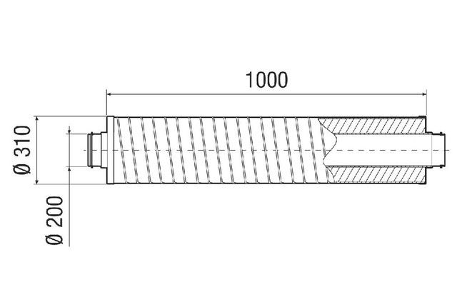 Rohrschalldämpfer RSR 20/50-1