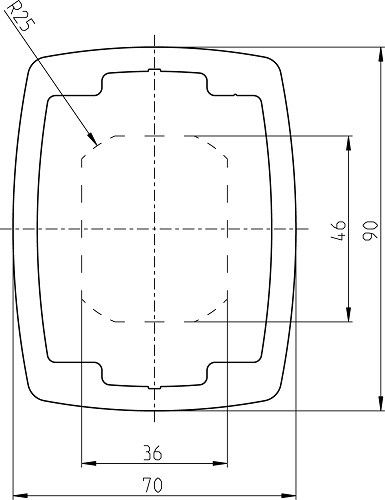 Aluminium-Rohrprofil TRAGR AL 70X90X500