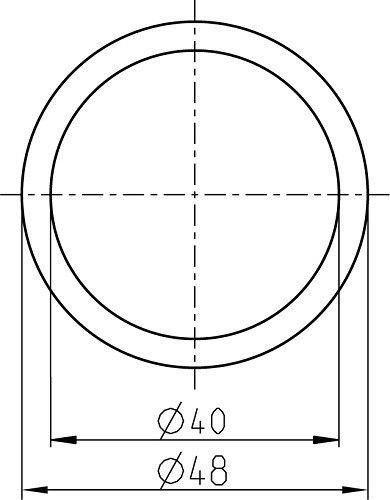 Aluminiumrohr ROHR 48X4X750