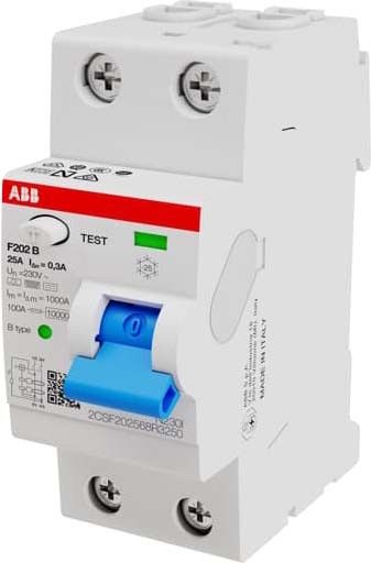 FI-Schutzschalter TypB 2P F202B-25/0,3-2TE