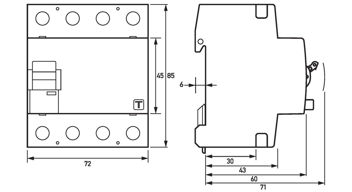 Fehlerstromschutzschalter DFS 4063-4/0,03-EVHD