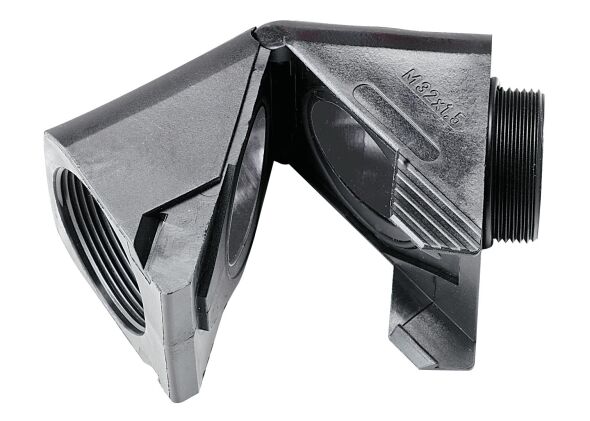 Kunststoffanschlusswinkel KAW-M20x1,5 schwarz