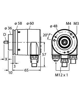 Absoluter Drehgeber RS-25S6C-9A16B-R3M12
