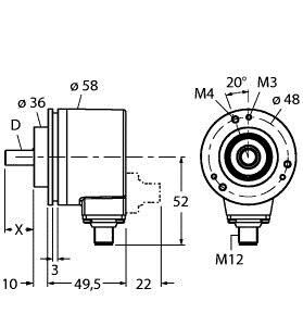 Absoluter Drehgeber RM28S10C3C25BH1181