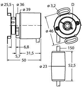 Absoluter Drehgeber RM50H10E3C24BCT 1M