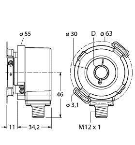 Inkrementaler Drehgeber REI12H15E2B3600H1181