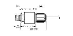 Drucktransmitter PT1A-1004-I2-CM2.0/O