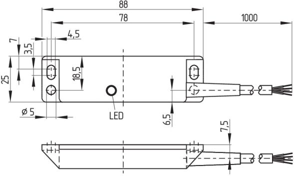 Sicherheitssensor BNS 33-12Z-2187 5,0m