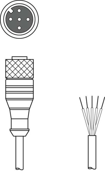 Anschlussleitung CB-M12-10000S-5GF