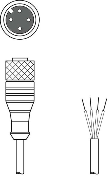 Anschlussleitung K-D M12A-4P-2m-FAB