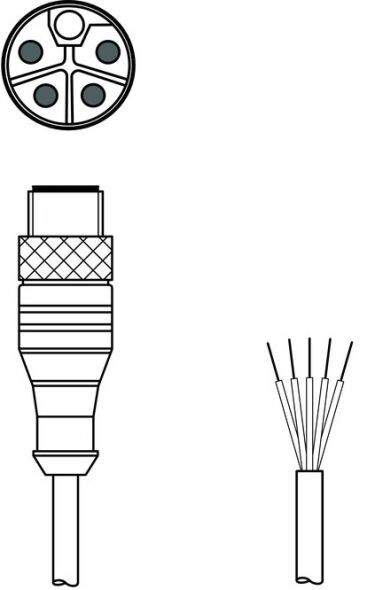 Anschlussleitung KD PL-M12-5A-P0-050