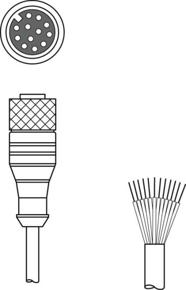 Anschlussleitung KD U-M12-CA-P1-100