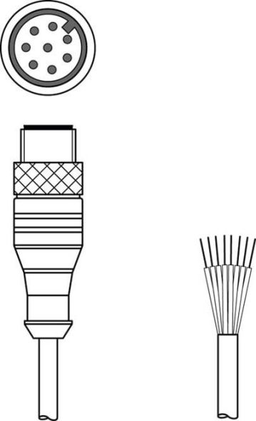 Anschlussleitung KS S-M12-8A-P1-050