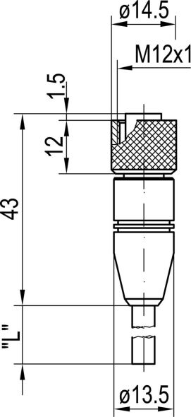 M12 Anschlußkabel - 8-poli L8-5m-G-PUR