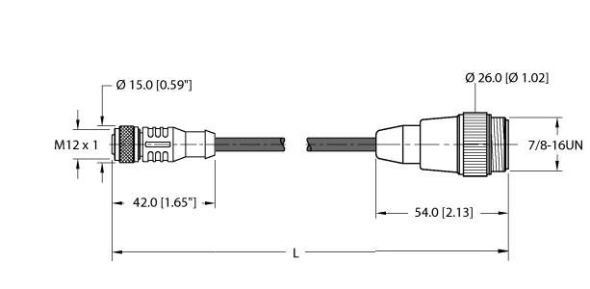 Aktuator- u. Sensor Kabel RKC 4.4T0.5 #UX18415