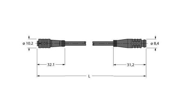 Aktuator- u. Sensorleitung PKG4Z-0.15-PSG4S/TXL