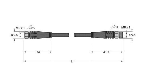Aktuator- u. Sensorleitung PKGV3M-5-PSGV3M/TFW