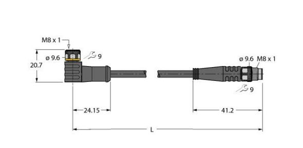 Aktuator- u. Sensorleitung PKW4MP7X22PSG4M/TXO