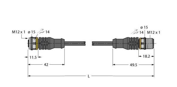 Aktuator- u. Sensorleitung RKC4.5T-3 #6632056