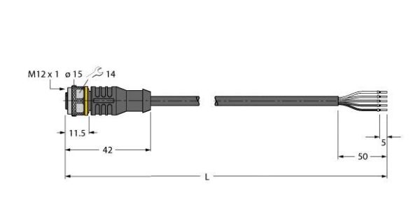 Aktuator- u. Sensorleitung RKC4.5T-3/TXY6713