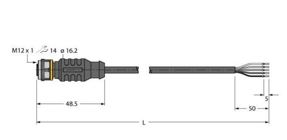 Aktuator- u. Sensorleitung RKC4.5T-P7X3-2/TXL