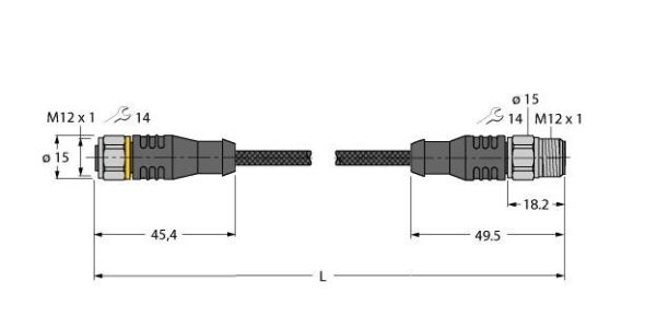 Aktuator- u. Sensorleitung RKCV4.4T-P7#6630620