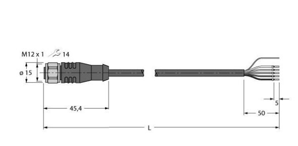 Aktuator- u. Sensorleitung RKSV4.5T-10/TEL