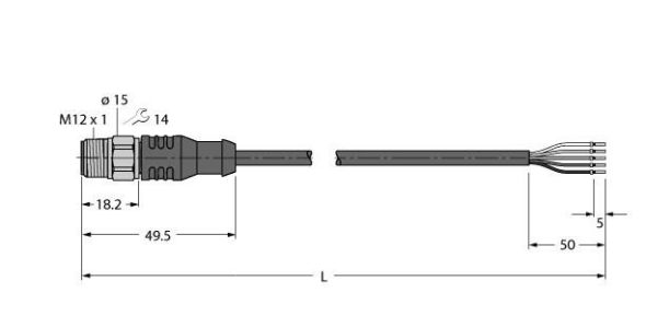 Aktuator- u. Sensorleitung RSCV4.5T-5/TXL