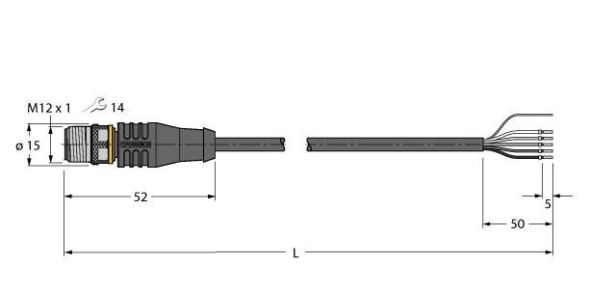 Aktuator- u. Sensorleitung RSS5T-20/TXL