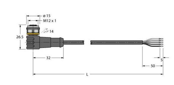 Aktuator- u. Sensorleitung WKC4.5T-P7X#6635719