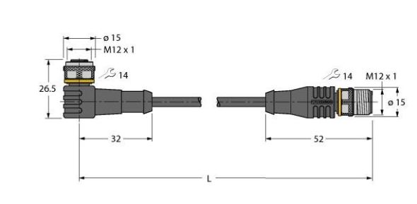 Aktuator- u. Sensorleitung WKS4.4T-P7X#6631065