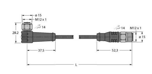 Aktuator- u. Sensorleitung WKSV4.5T-5#6632926