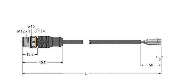 Anschlussleitung RSC4.4T-8/TXO3700