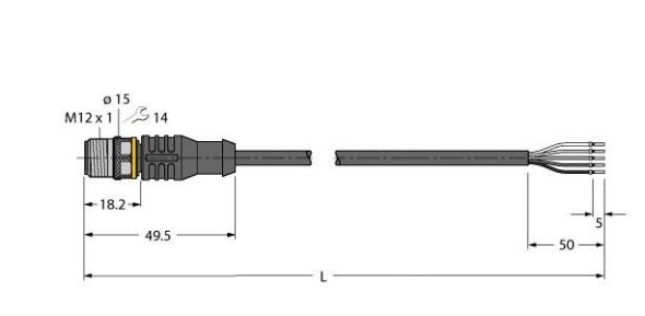 Anschlussleitung RSC4.5T-5/TXO3700