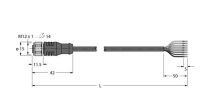Aktuator- u. Sensorleitung RKCV8T-25/TXL