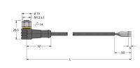 Aktuator- u. Sensorleitung WKCV4.4T-P7X2-5/TEL