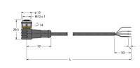 Aktuator- u. Sensorleitung WKS4T-P7X2-15/TEL